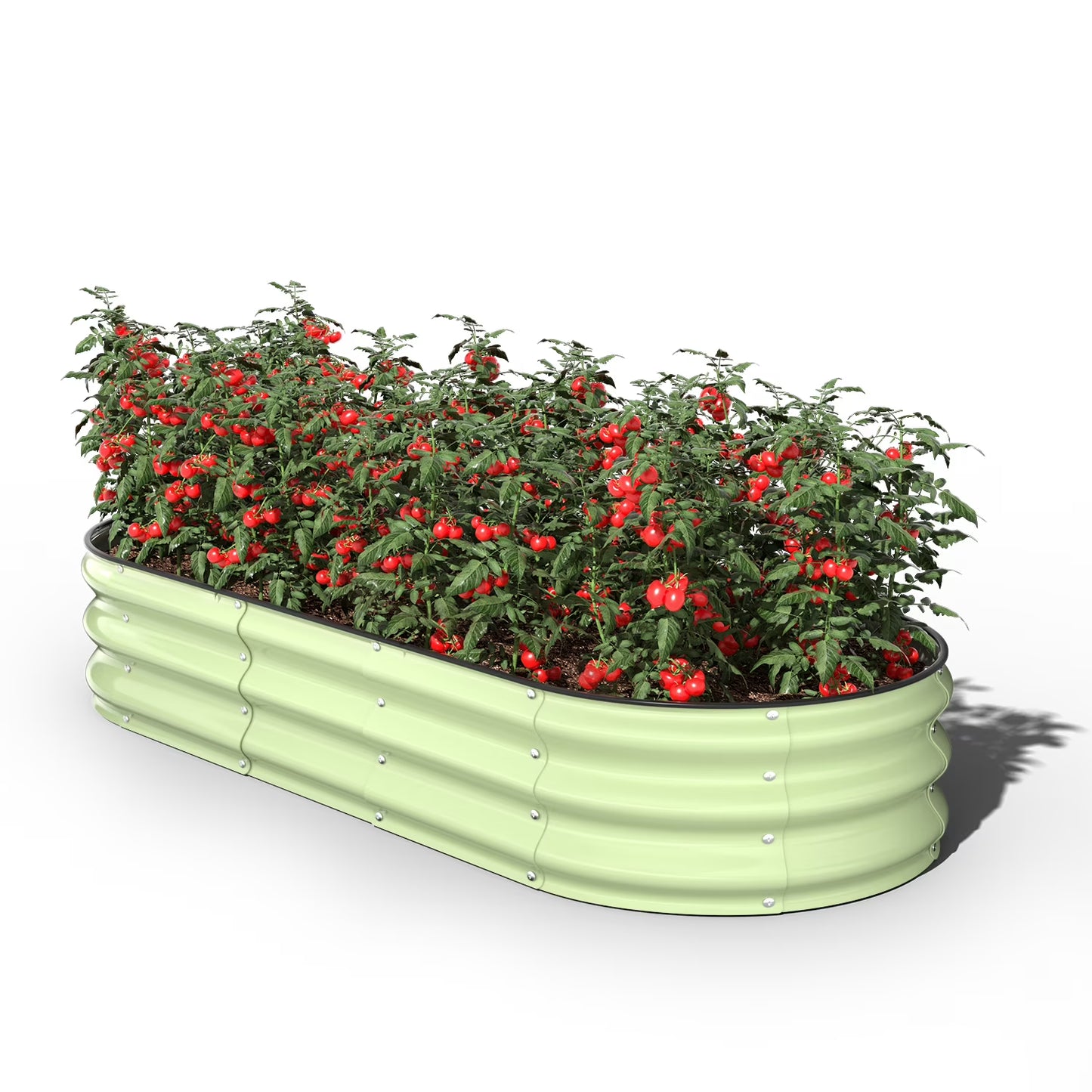 Raised Garden Bed, 6x3x1 ft Galvanized Garden Planter Boxes Outdoor for Vegetables, Fruits, Flower - Gray