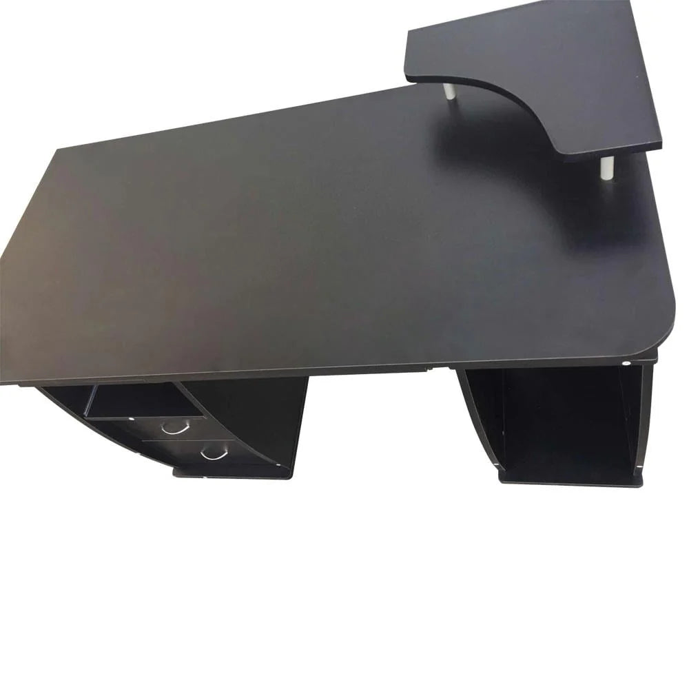 Ktaxon Black Home Office Computer PC Desk Table Work Station,Office Home Raised Monitor & Printer Shelf Furniture