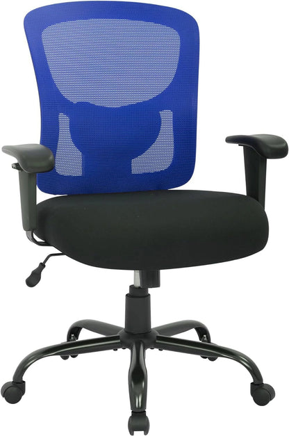 PayLessHere Ergonomic Desk Chair Office Chair Computer Chair 400lbs with Lumbar Support Wide Seat Adjust Arms Rolling Swivel High Back Task Executive Big and Tall Office Chair for Home Office,Blue