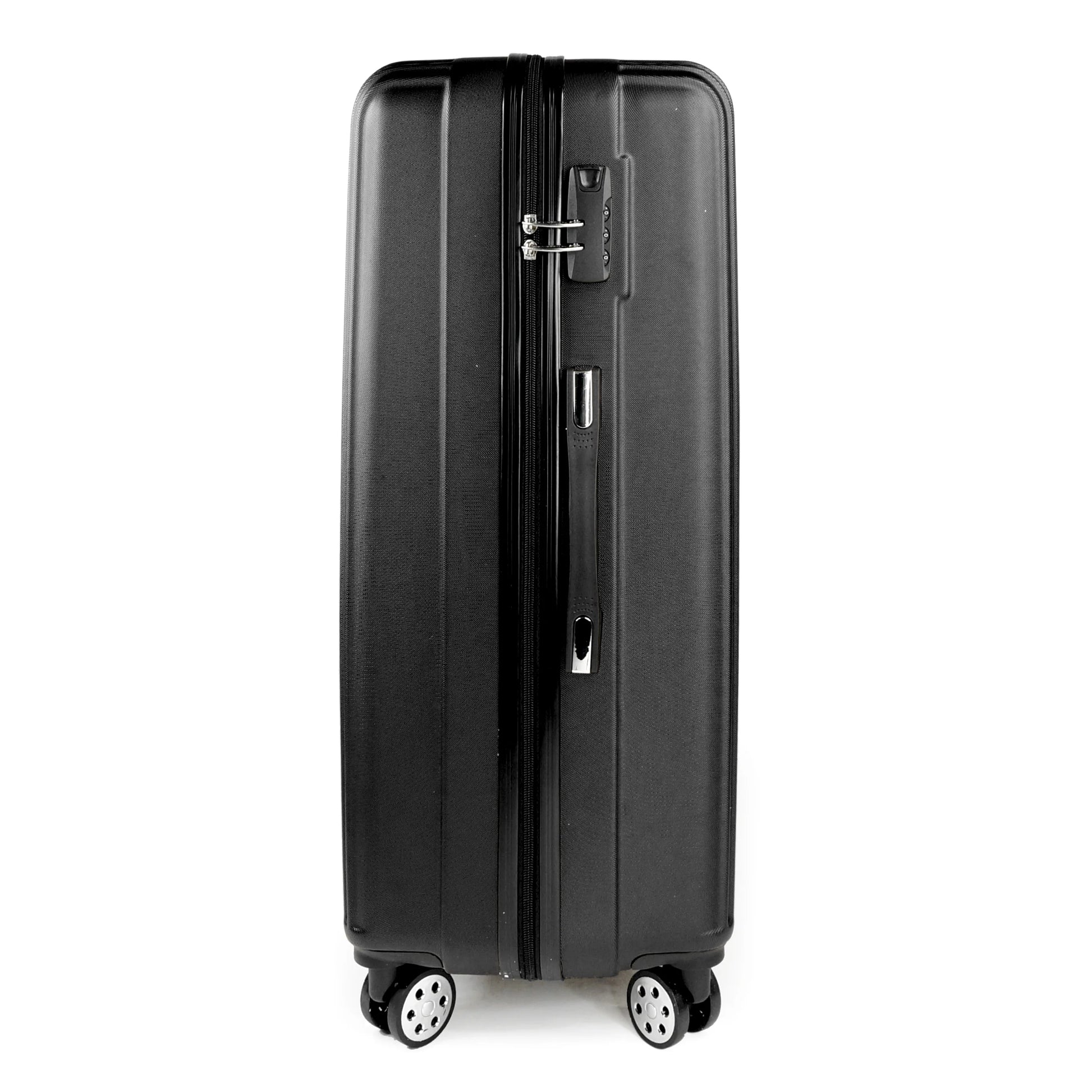 K-Cliffs 3pcs Luggage Set Lightweight Expandable Hard sided ABS Spinner Travel Suitcase Black