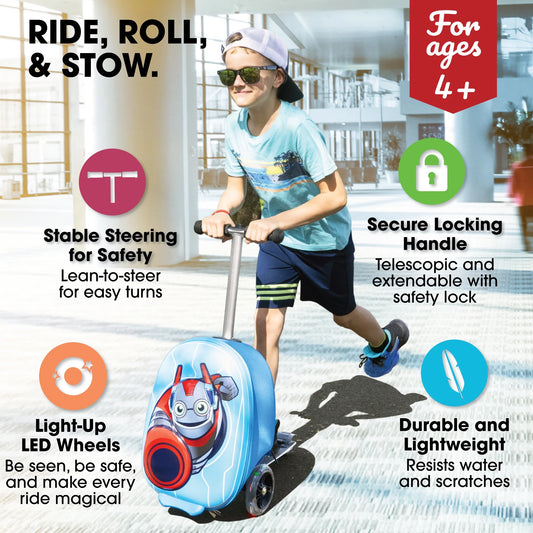 Kiddietotes 20" Child Hardside Kids Travel Luggage