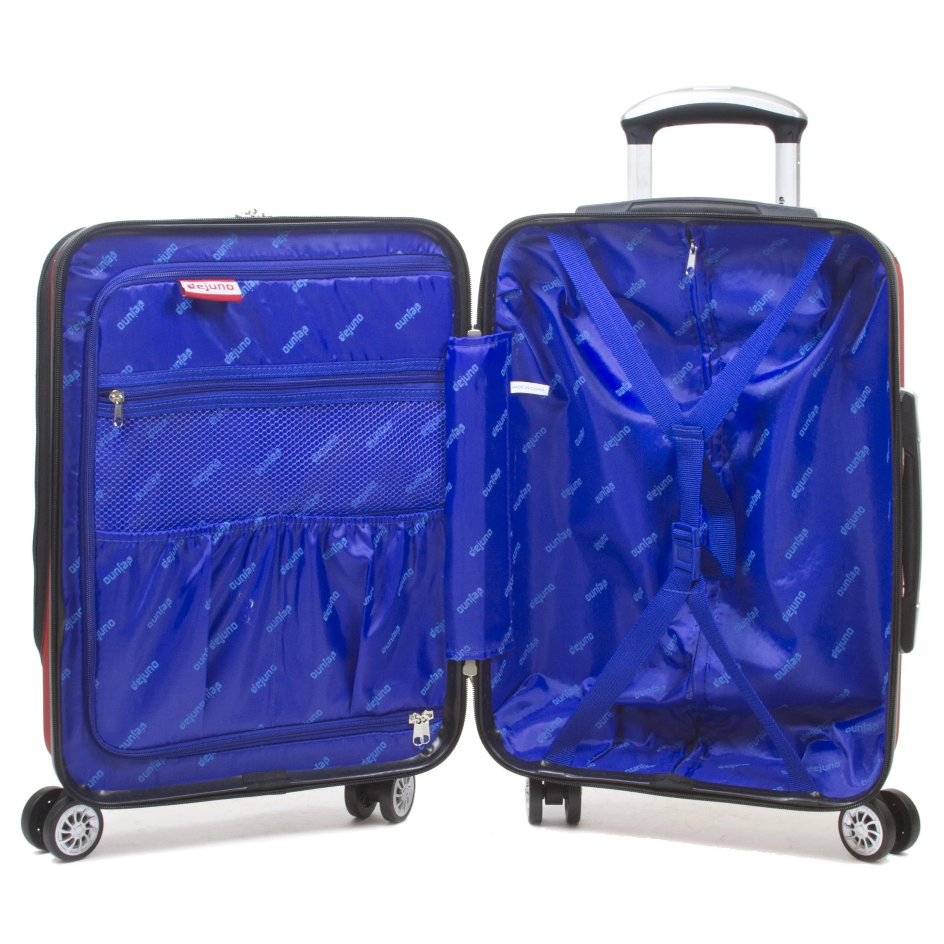 Dejuno Compact Hardside 20-inch Carry-on Luggage with Laptop Pocket - Red