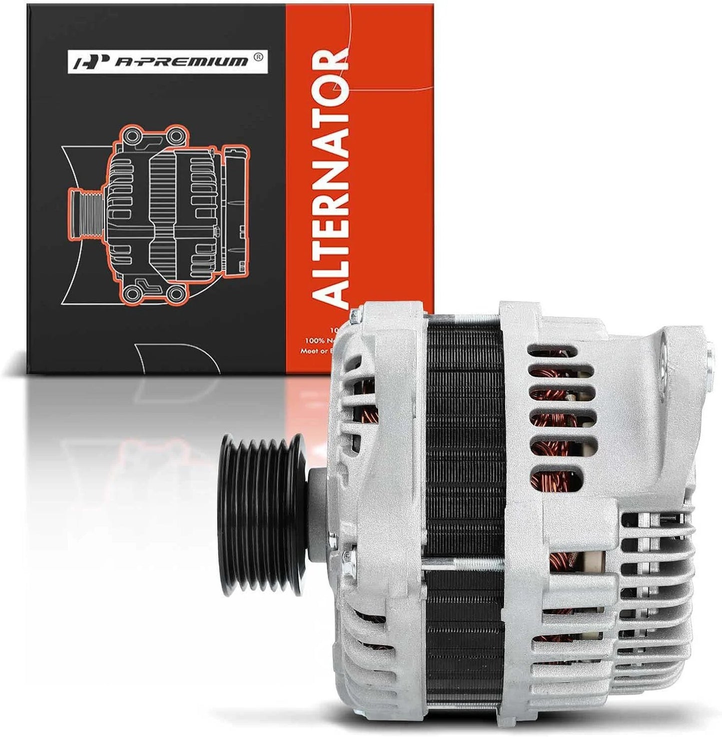 A-Premium Alternator Compatible with Subaru Legacy 2010-2017, Outback 2010-2017, Tribeca 2010-2014, H6 3.6L, 12V 130Amp Clockwise 6-Groove Pulley, Replace# 23700AA620, 23700AA830