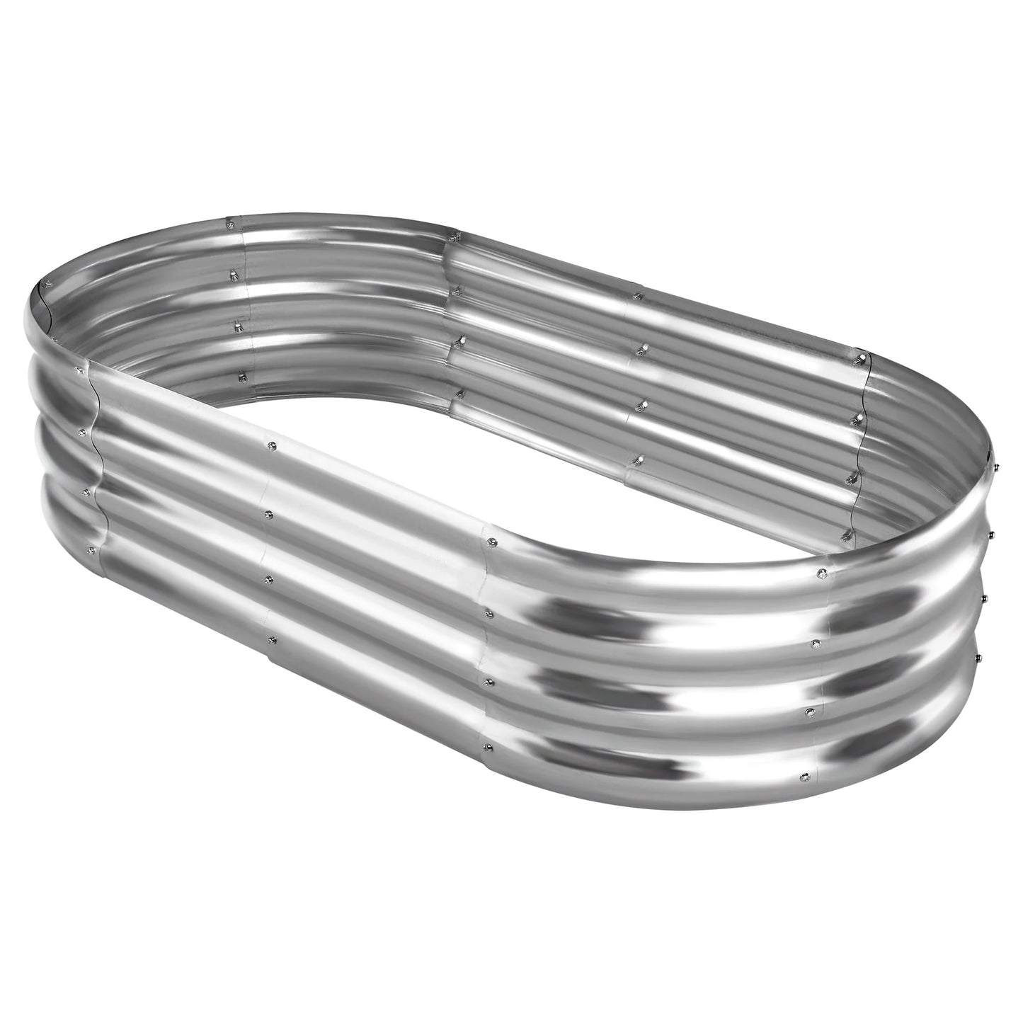Galvanized Planter Box, ENJOYBASICS Large Bottomless Metal Raised Garden Bed for Growing Fruits, Flower, Vego, Herb (4x2x1ft)