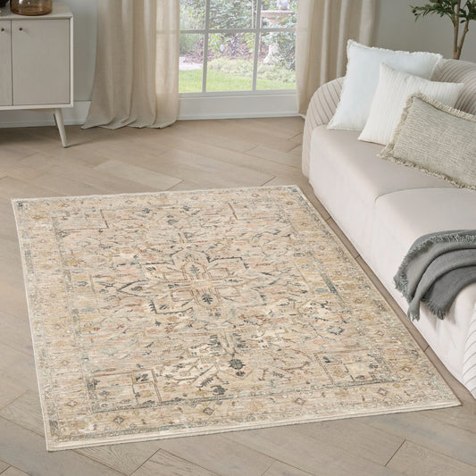 Nourison Antiqua Area Rug, Rose 5’3” x 7’6”