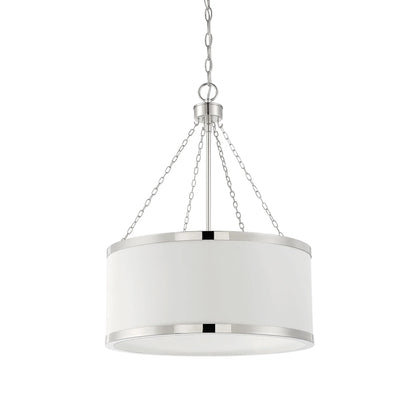 Black with Warm Brass Accents Six Light Pendant from the Delphi Collection