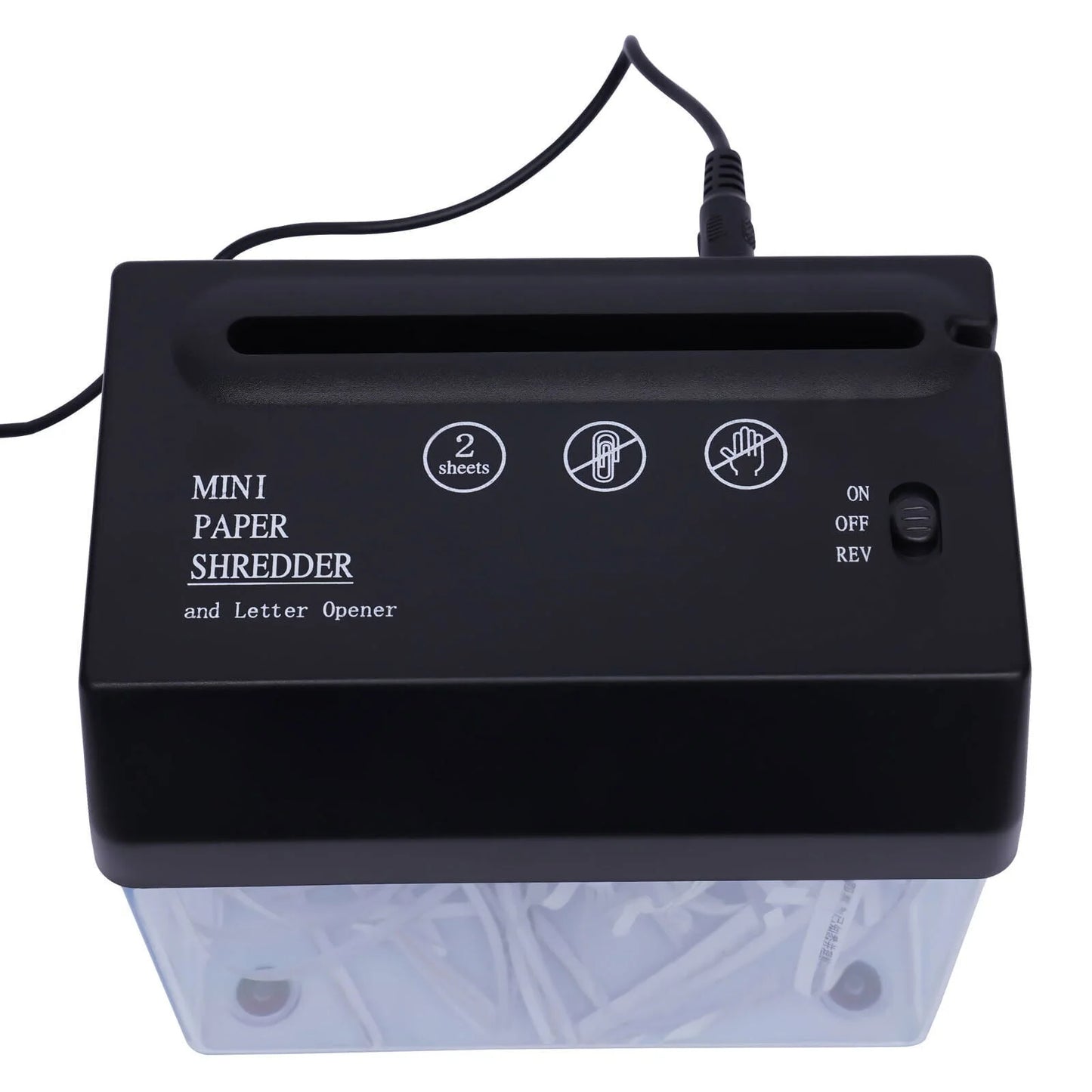 MIDUO Electric USB Paper Shredder Portable Paper Shredder Desktop A4 Shredder for Home Office
