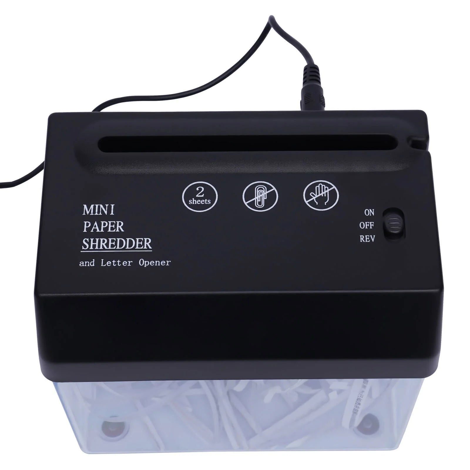 MIDUO Electric USB Paper Shredder Portable Paper Shredder Desktop A4 Shredder for Home Office
