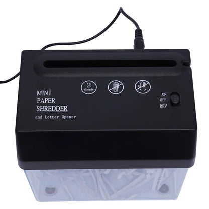 MIDUO Electric USB Paper Shredder Portable Paper Shredder Desktop A4 Shredder for Home Office