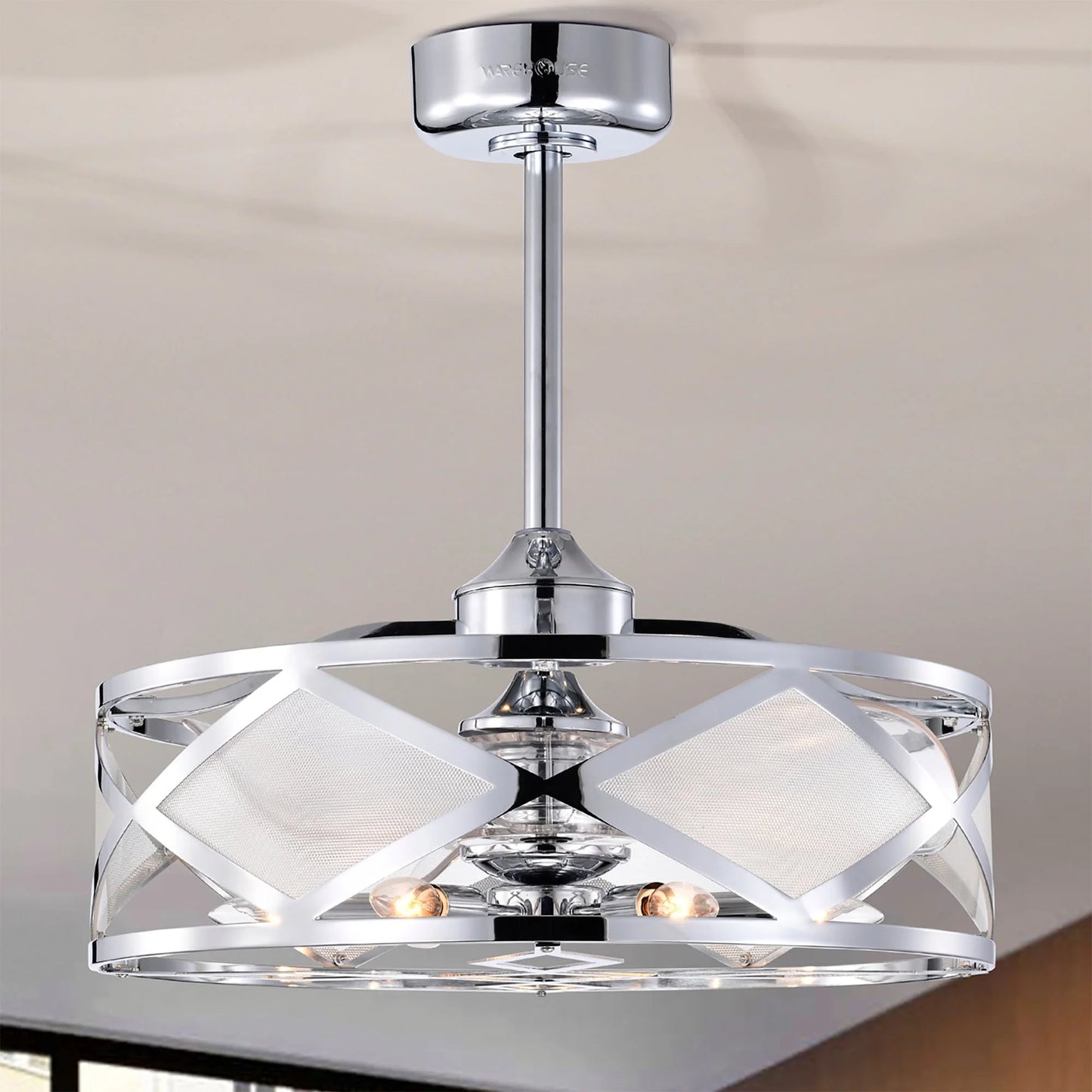 Daniya 23.2 in. 6-Light Indoor Matte Black Finish Ceiling Fan with Light Kit and Remote