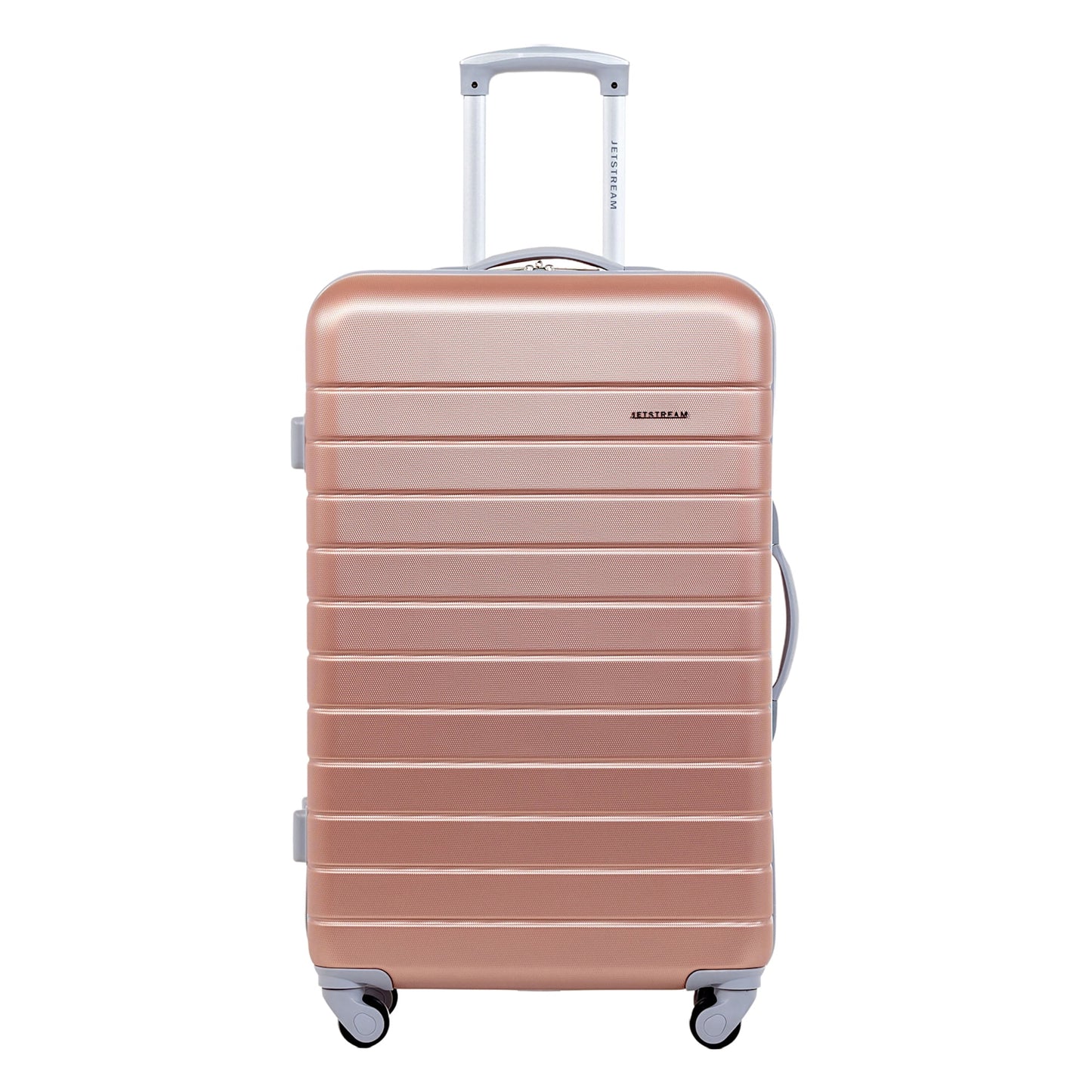 Jetstream 2pc Hardside Rolling Spinner Upright Set, Checked and Carry-on Luggage Duo, Rose Gold