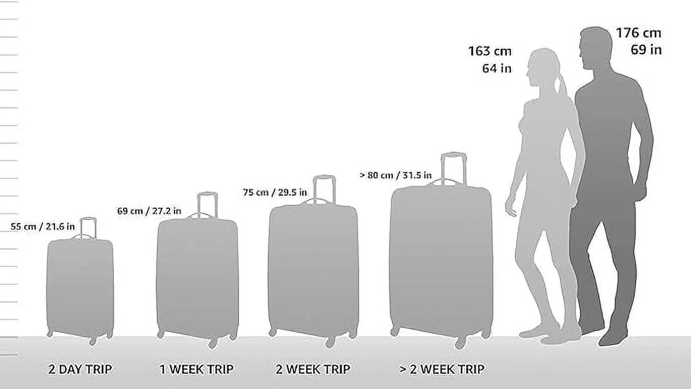 U.S. Traveler Anzio Softside Spinner Expandable Luggage, Gray, 26" Medium Checked