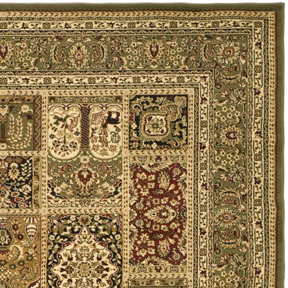 SAFAVIEH Lyndhurst Josephine Traditional Bordered Area Rug, Multi/Green, 9' x 12'
