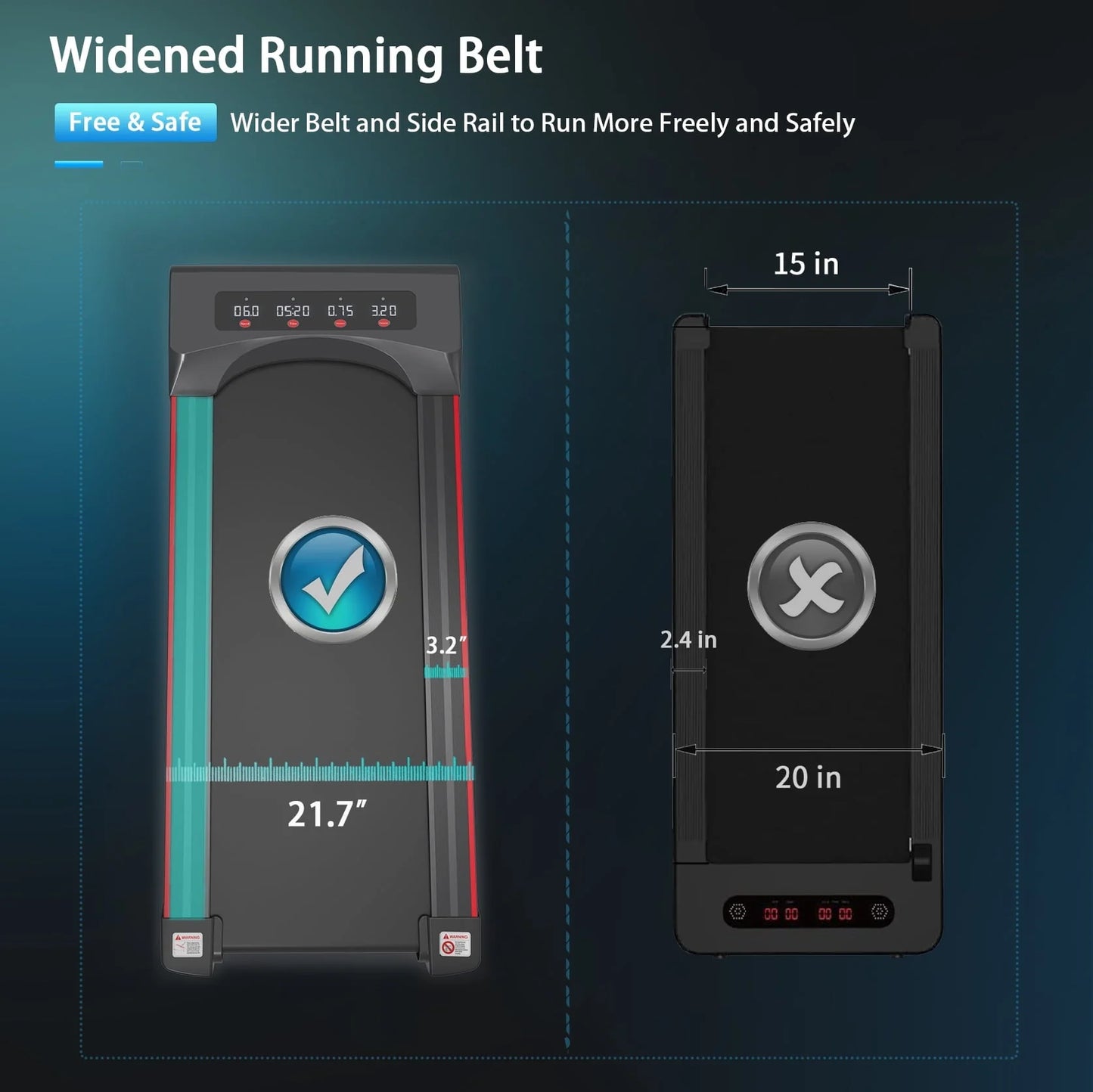 Best Walking Pad, Walking Treadmill Under Desk Treadmill Under Desk Treadmill Machine Walking Pad for Home Office Portable Treadmill in LED Display