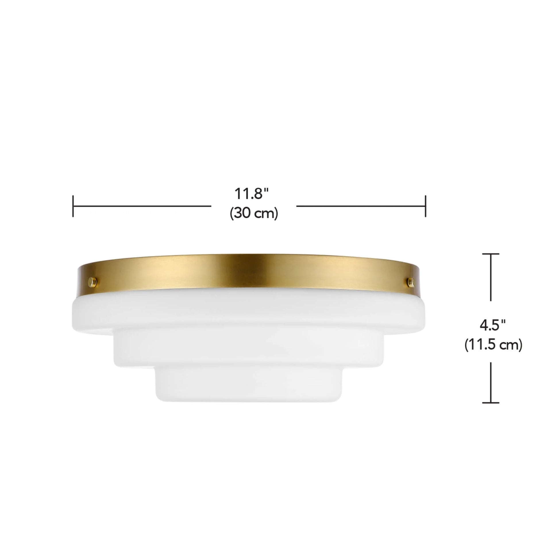 Globe Electric 91005474 Devo 2 Light 12" Wide Flush Mount Ceiling Fixture - Brass