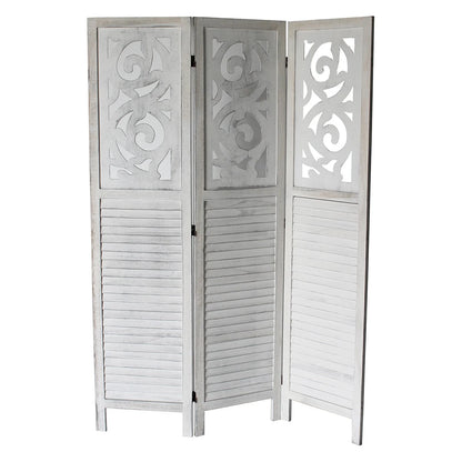 Milton Green Stars Grant 3-Panel Room Divider, Gray