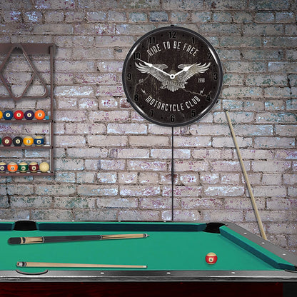 Collectable Sign and Clock Ride to be Free LED Lighted Premium Wall Clock