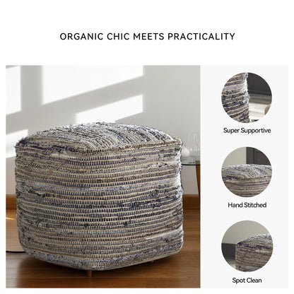 Signature Design by Ashley Contemporary Absalom Pouf Denim