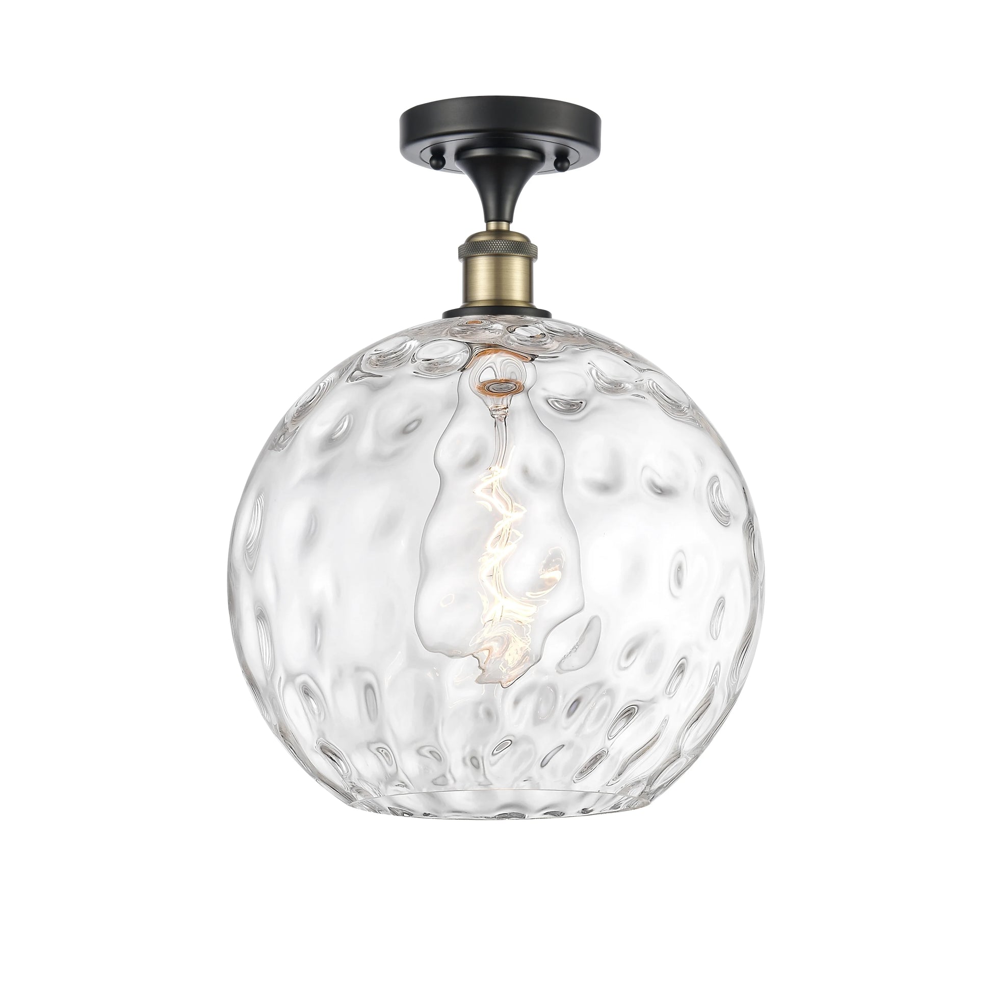 Innovations Lighting 516-1C-17-12 Athens Semi-Flush Athens 12" Wide Semi-Flush Globe