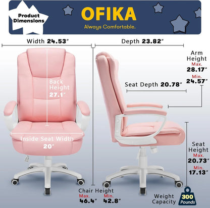 Bossin Big and Tall Home Office Computer chair for Adults, High Back Desk Chair for Heavy Duty 400 LBS