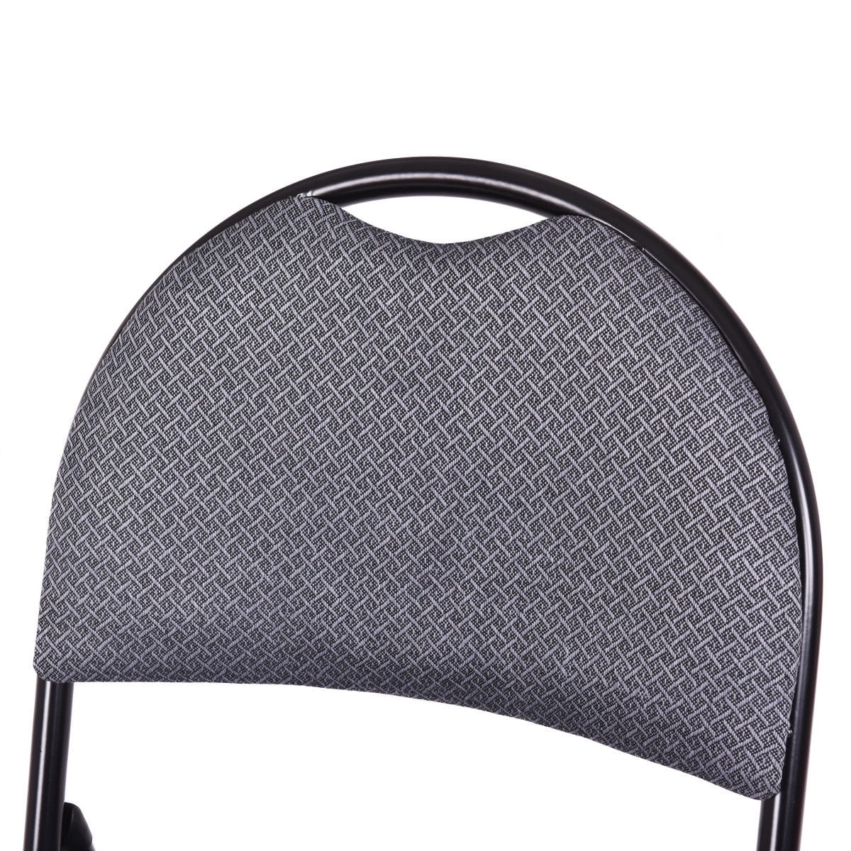 Costway Set of 6 Folding Chairs Fabric Upholstered Padded Seat Metal Frame Home Office