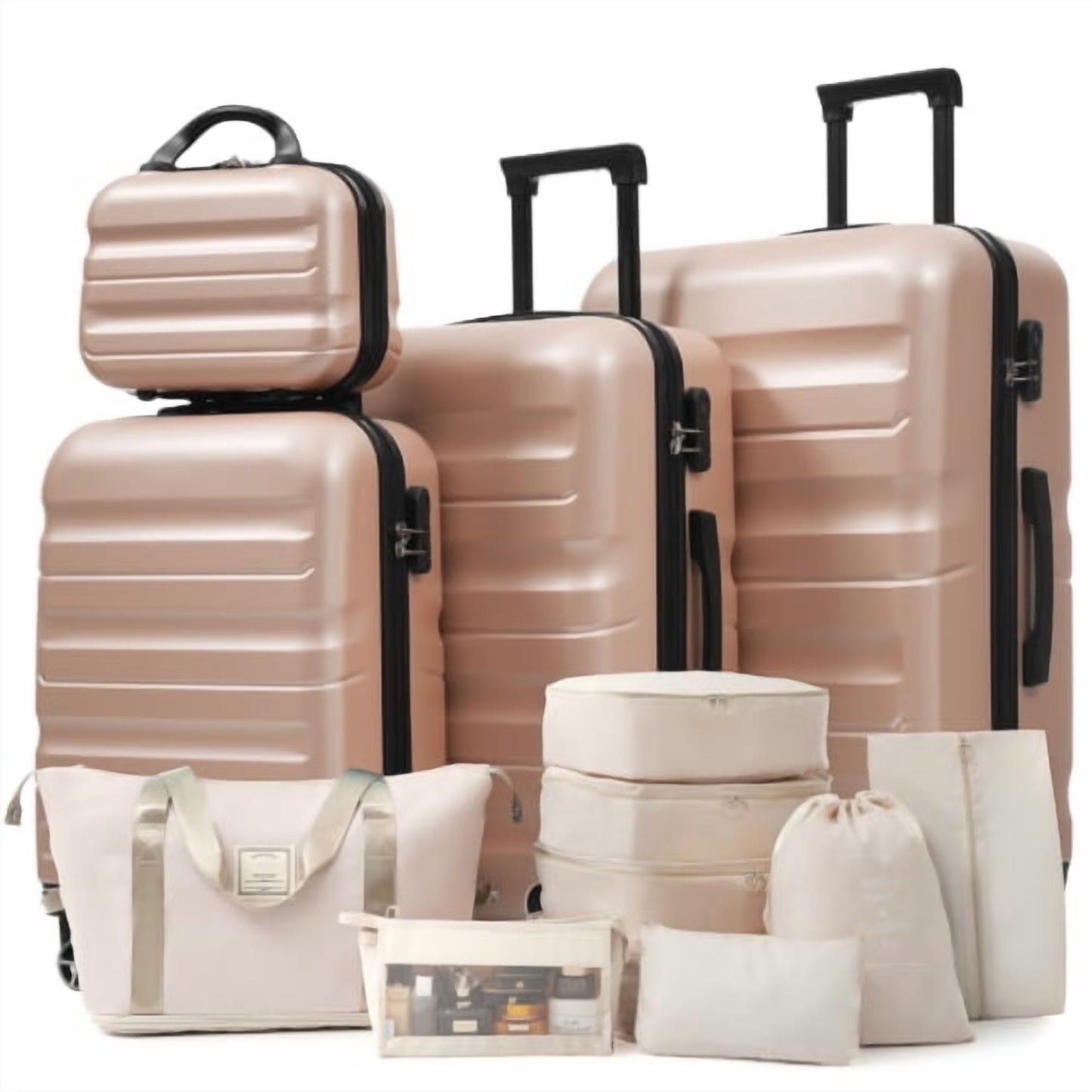 Hardshell ABS Luggage Set - Lightweight & Durable Suitcases with Dual Spinner Wheels