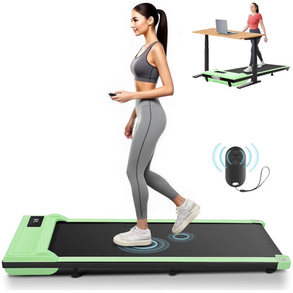 Walking Pad Treadmill, 2.5HP Under Desk Treadmill with Remote Control and LED Display, Portable Walking Treadmill for Home Office, Walking Jogging Machine with 300 lbs Weight Capacity