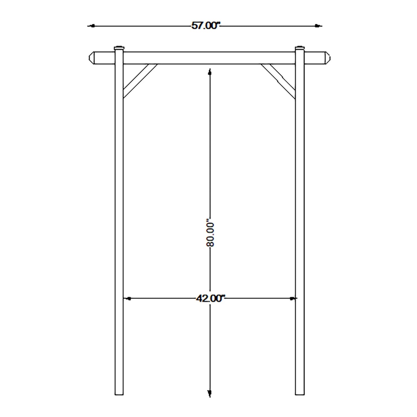 DYUKFG Elmwood Arbor 57"x84" White PVC Outdoor Garden Arch with Lattice Trellis Weather-Resistant, Easy Assembly, Ideal for Climbing Plants, Weddings & Backyard Decor
