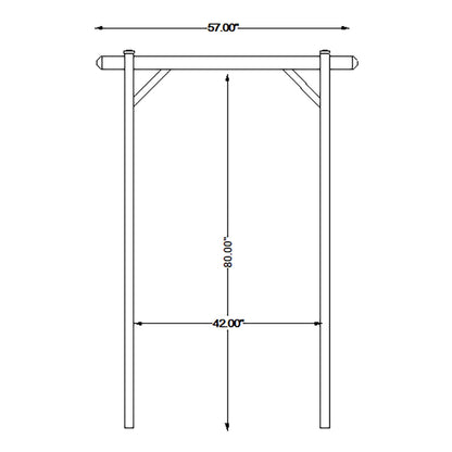 DYUKFG Elmwood Arbor 57"x84" White PVC Outdoor Garden Arch with Lattice Trellis Weather-Resistant, Easy Assembly, Ideal for Climbing Plants, Weddings & Backyard Decor