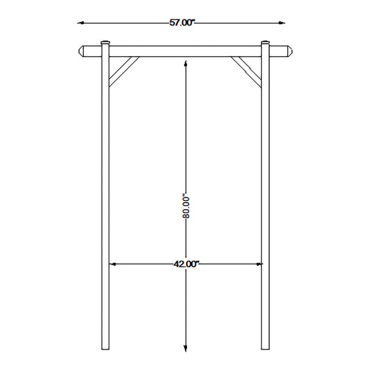 DYUKFG Elmwood Arbor 57"x84" White PVC Outdoor Garden Arch with Lattice Trellis Weather-Resistant, Easy Assembly, Ideal for Climbing Plants, Weddings & Backyard Decor