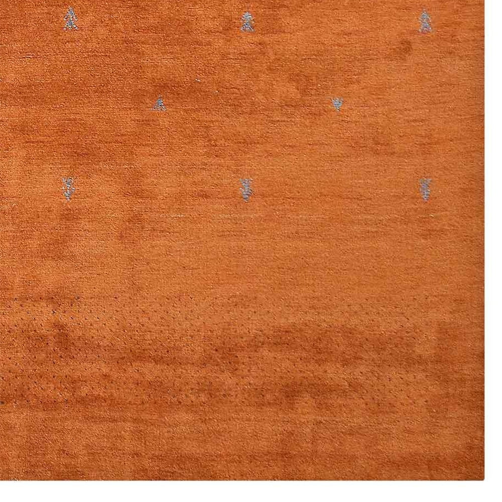 Rugsotic Carpets Handmade Rugs Hand Knotted Loom Rectangle 3'x5' Orange Wool for Indoor Use