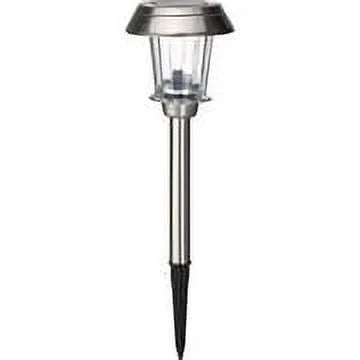 Living Accents 3010843 0.2 watt Silver Solar Powered LED Pathway Light, Pack of 12