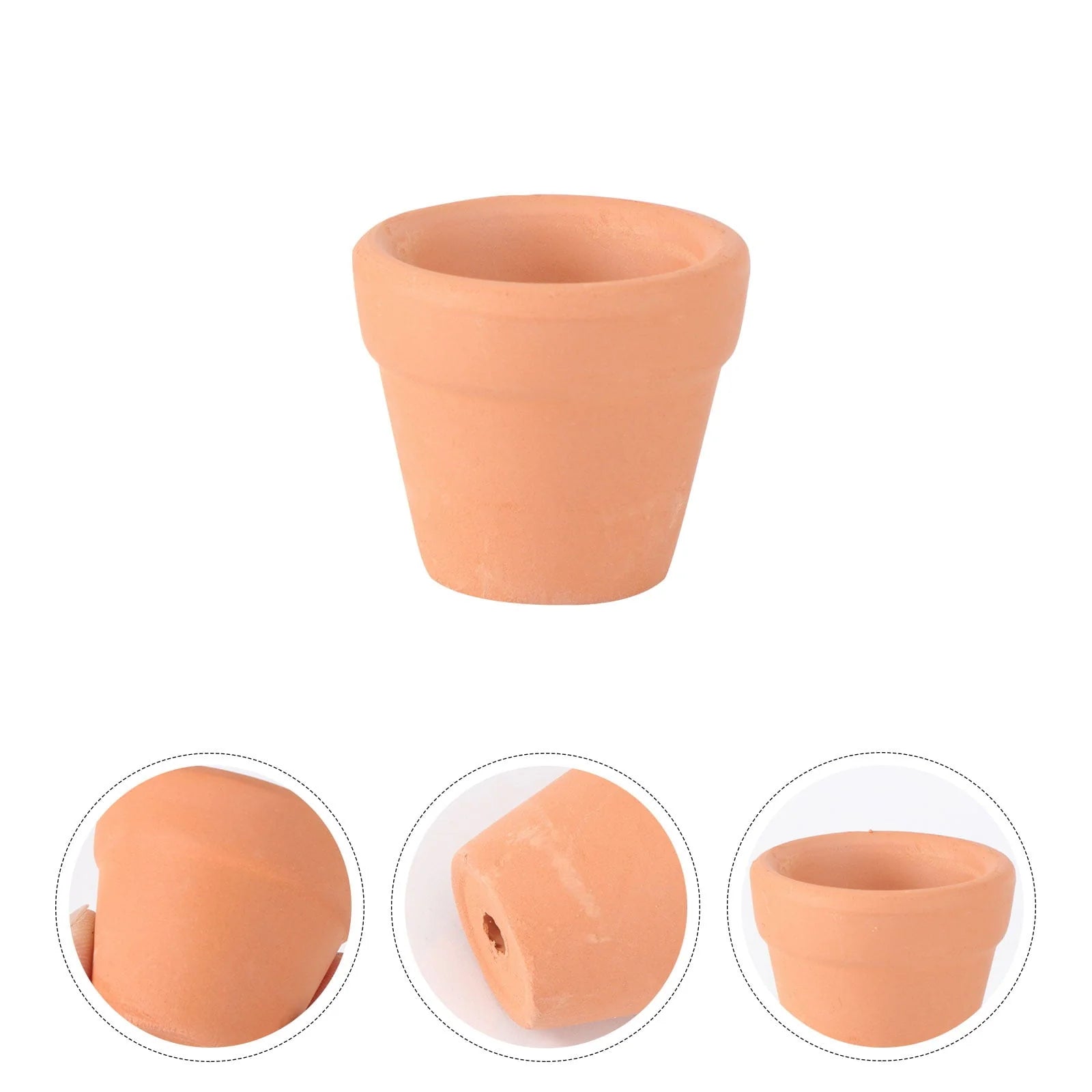 12Pcs 3x3cm Small Mini Terracotta Pot Clay Ceramic Pottery Planter Cactus Flower Pots Succulent Nursery Pots Great for Plants Cr