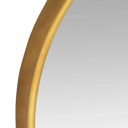 Nadia Arch Gold Metal 70"x28" Modern Floor Mirror