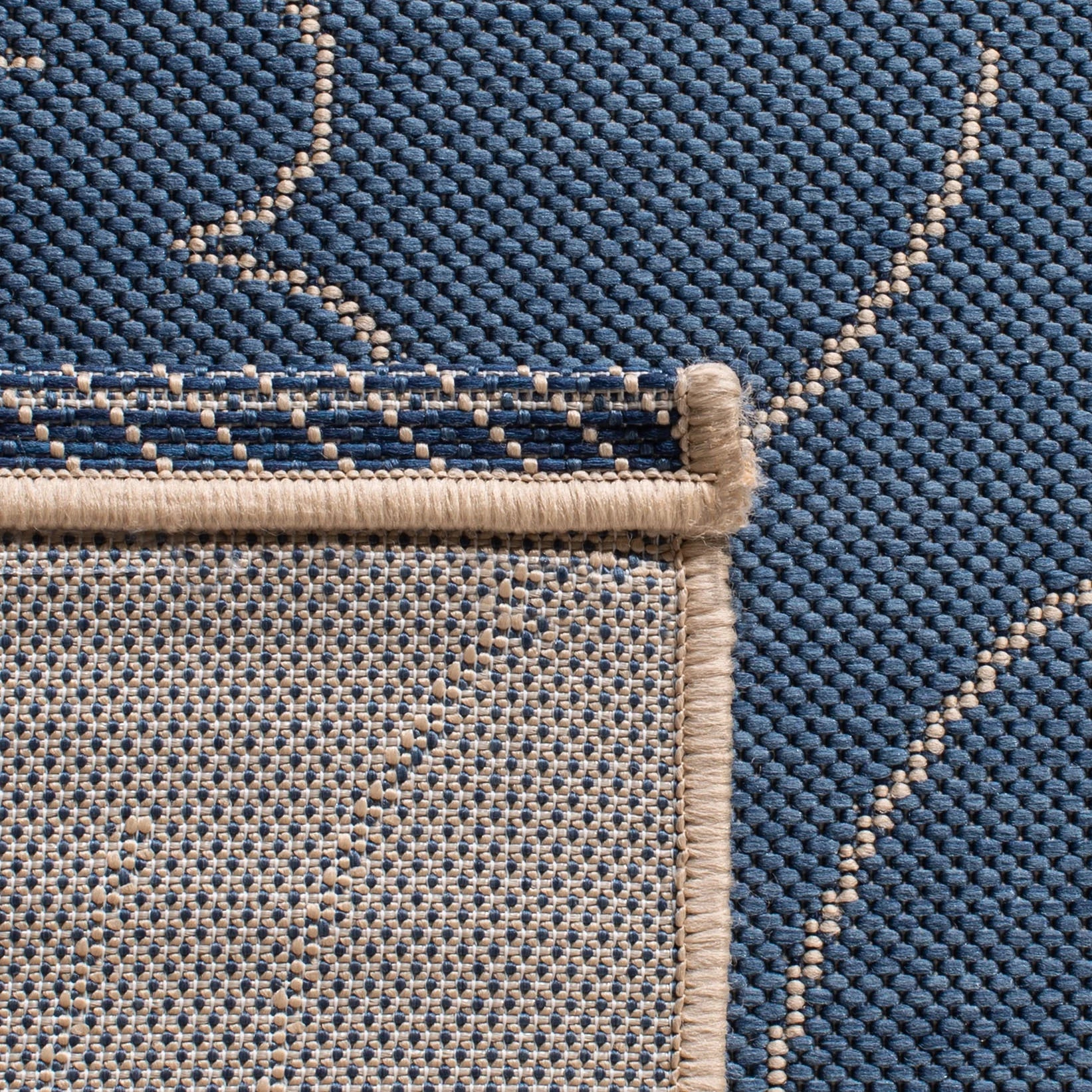 SAFAVIEH Courtyard Tyson Floral Indoor/Outdoor Area Rug, Beige/Blue, 9' x 12'
