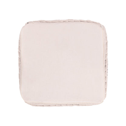 REDEARTH ? Tufted Pouf Ottoman with Filler Textured Storage Cube Bean Bag Pouffe Footrest for Living Room, Bedroom, Nursery, Kidsroom; 100% Cotton (17.5"X17.5"X17.5", Diamond Virgule)