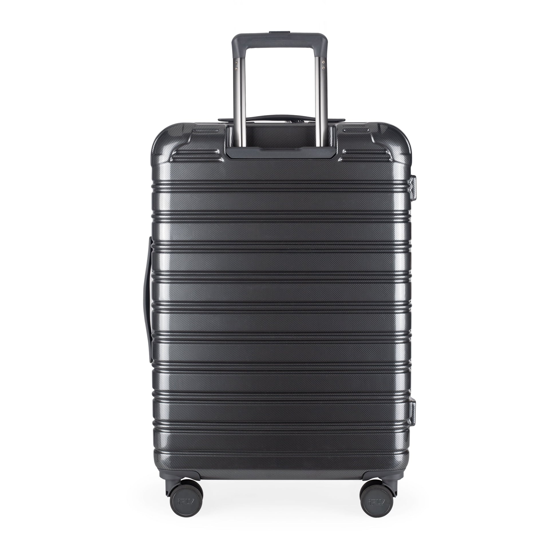 iFLY Hardside Fibertech 3.0 2 Piece Set, 20" Carry-on and 28" Checked Luggage, Gadget Gray