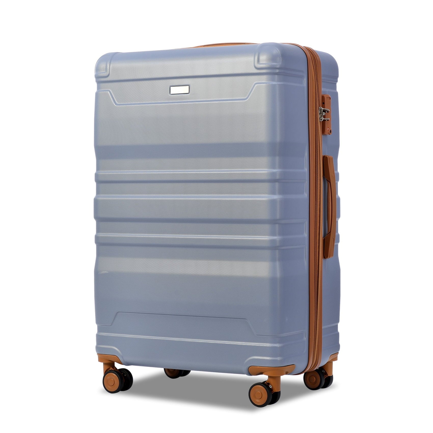 Luggage Suitcase 3 Piece Sets, New Model Expandable ABS Hardshell Luggage, Lightweight Carry-on Suitcase Sets with Spinner Wheels & TSA Lock, 20''/24''/28'', Blue Gray