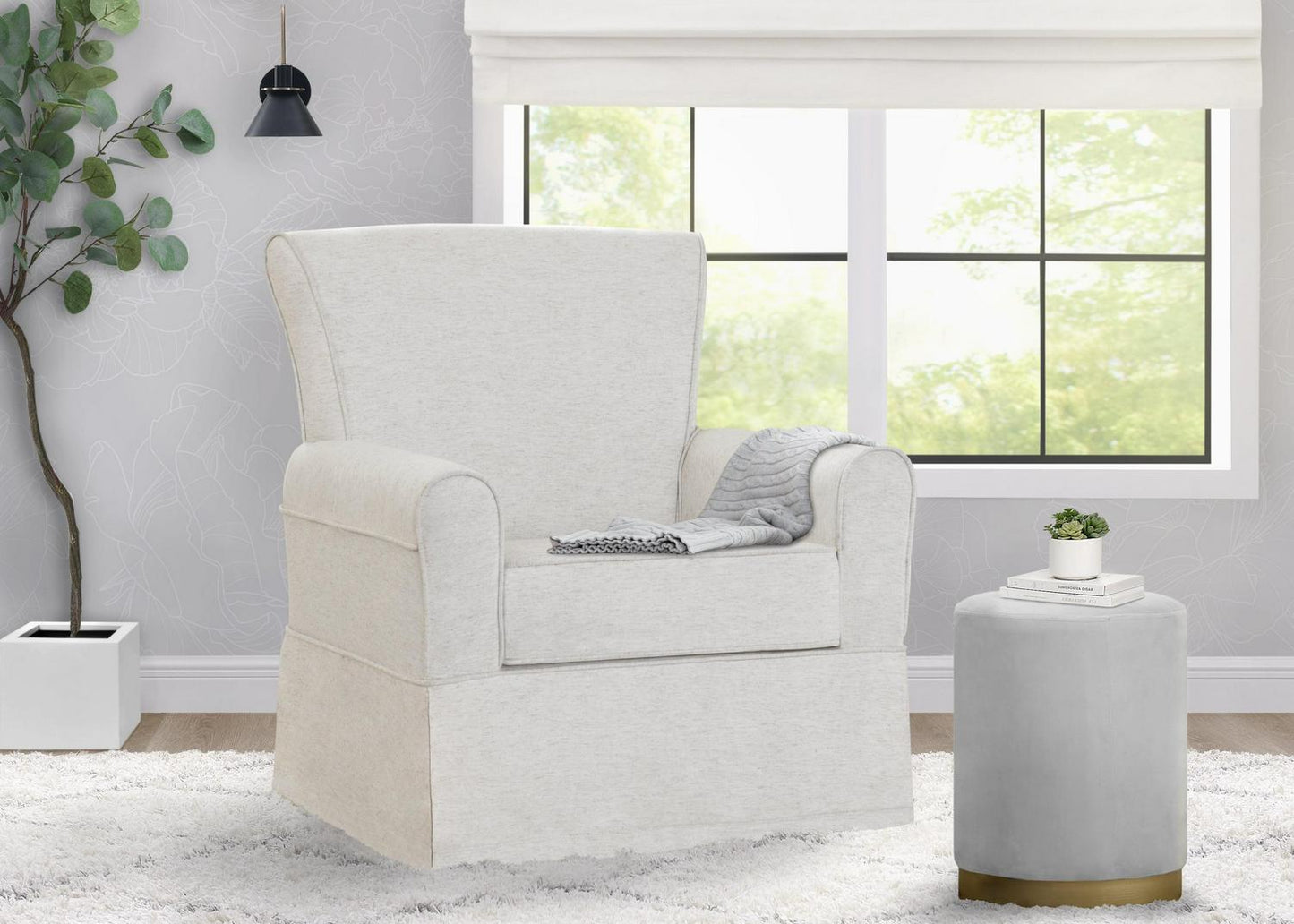 Delta Children Epic Nursery Glider Swivel Rocker Chair. Sand