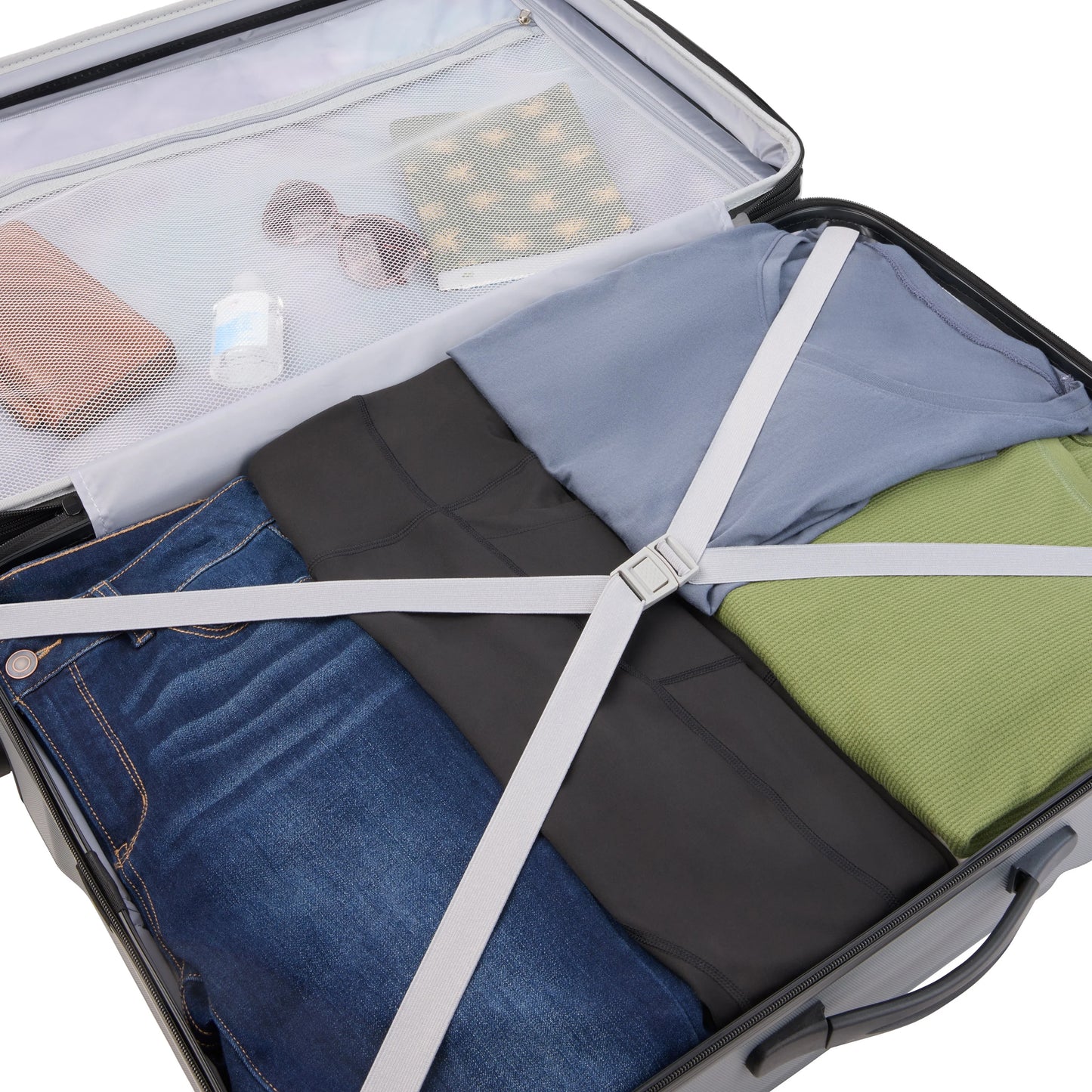 Protege 20 and 28 inch Hardside ABS Upright Luggage with 100% ABS Soothing Grey