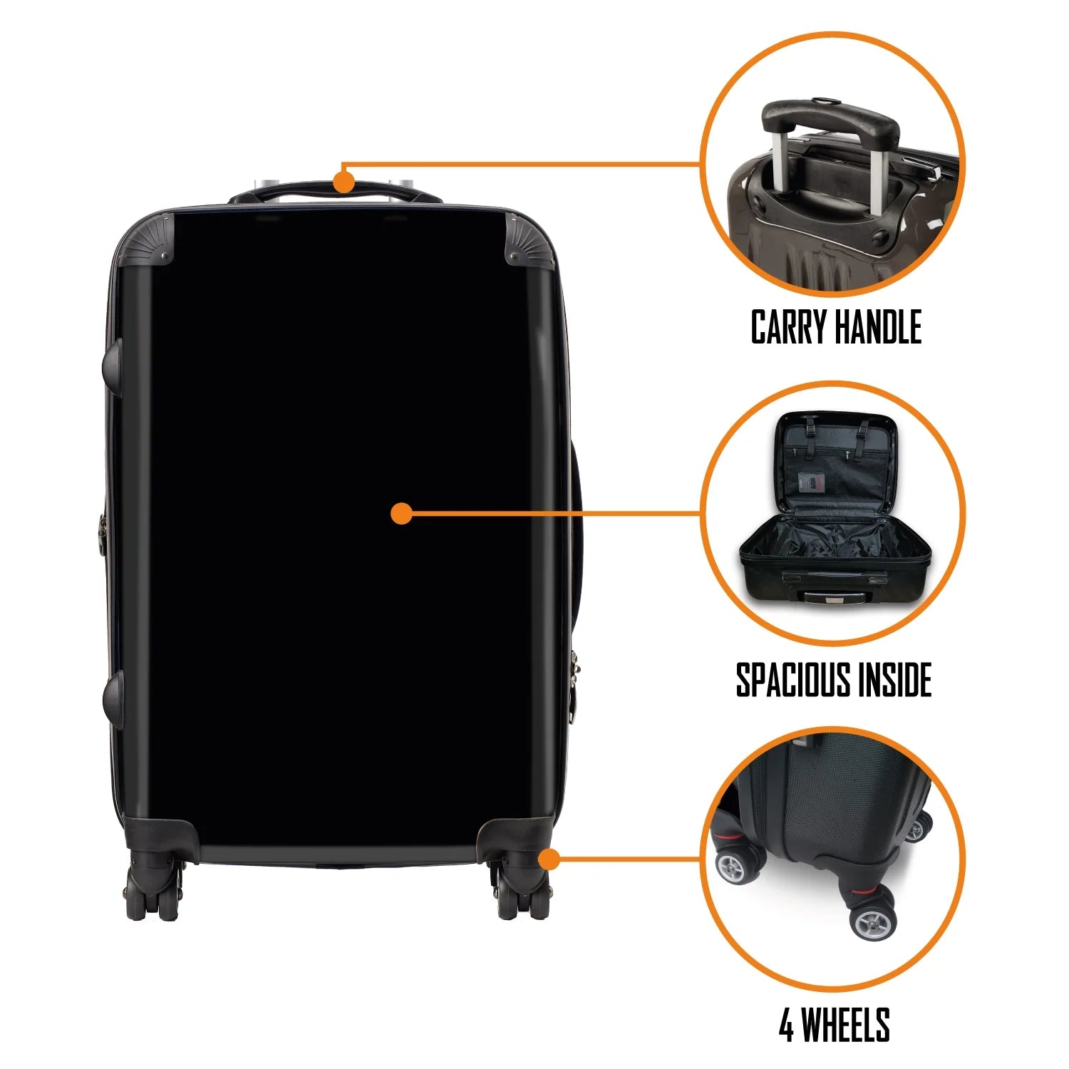 Rocksax Unisex AC/DC Official Tour Series Luggage/Suitcase By Rocksax - Riff Raff - Large 95L