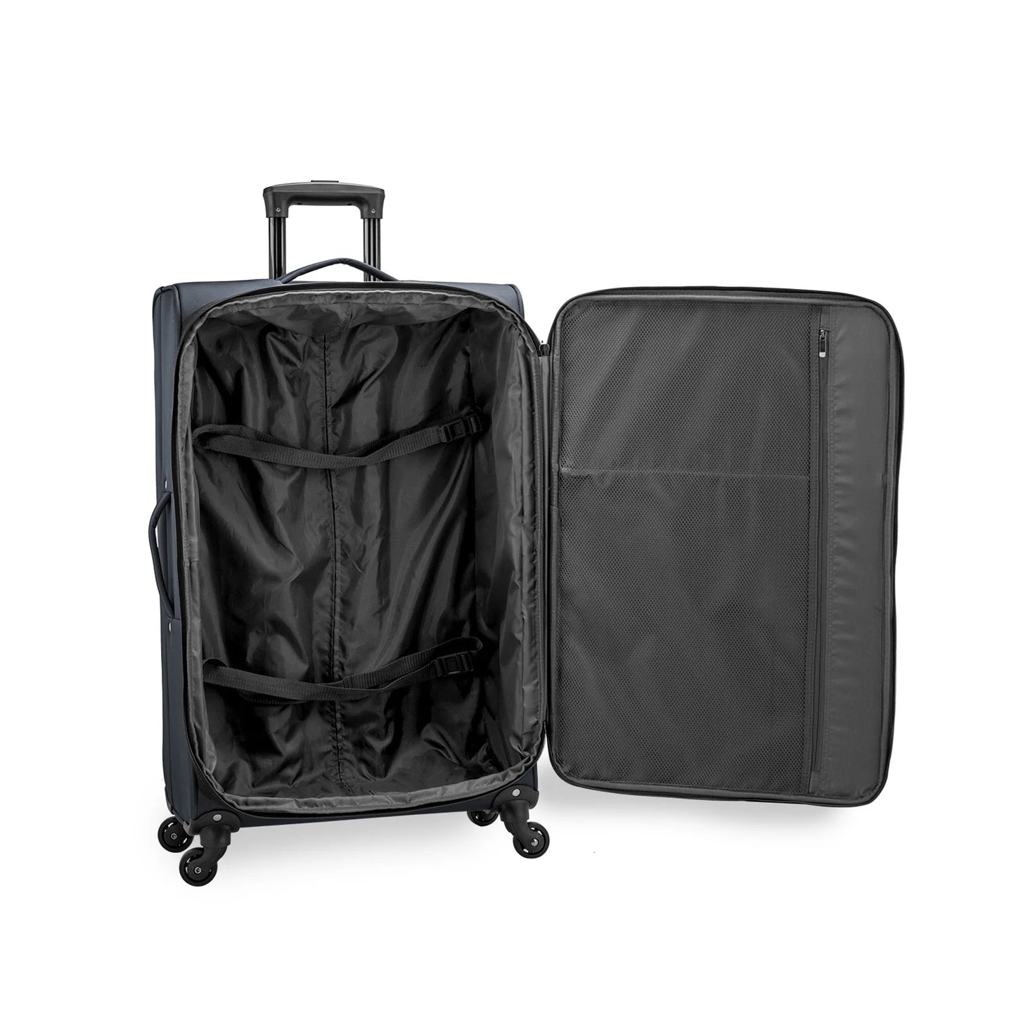 U.S. Traveler Anzio Softside Expandable Spinner Luggage, Dark Grey, 30" Checked Large