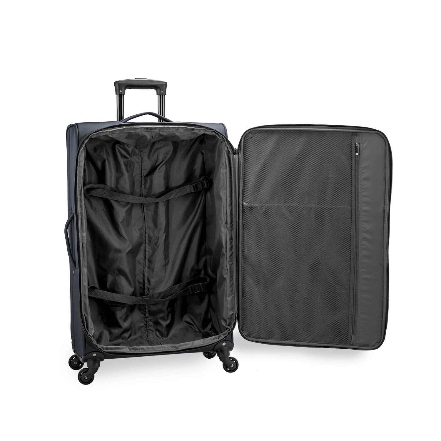 U.S. Traveler Anzio Softside Expandable Spinner Luggage, Dark Grey, 30" Checked Large