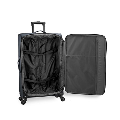 U.S. Traveler Anzio Softside Expandable Spinner Luggage, Dark Grey, 30" Checked Large