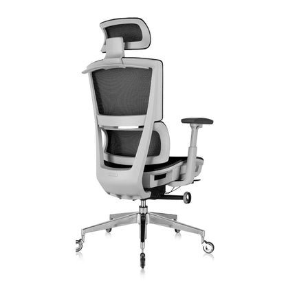 Nouhaus Rewind Ergonomic Office Chair with Footrest and Lumbar Support. Swivel Computer Chair, Rolling Home Office Desk Chairs with Wheels, Mesh High Back Task Chair, Comfortable Office Chair