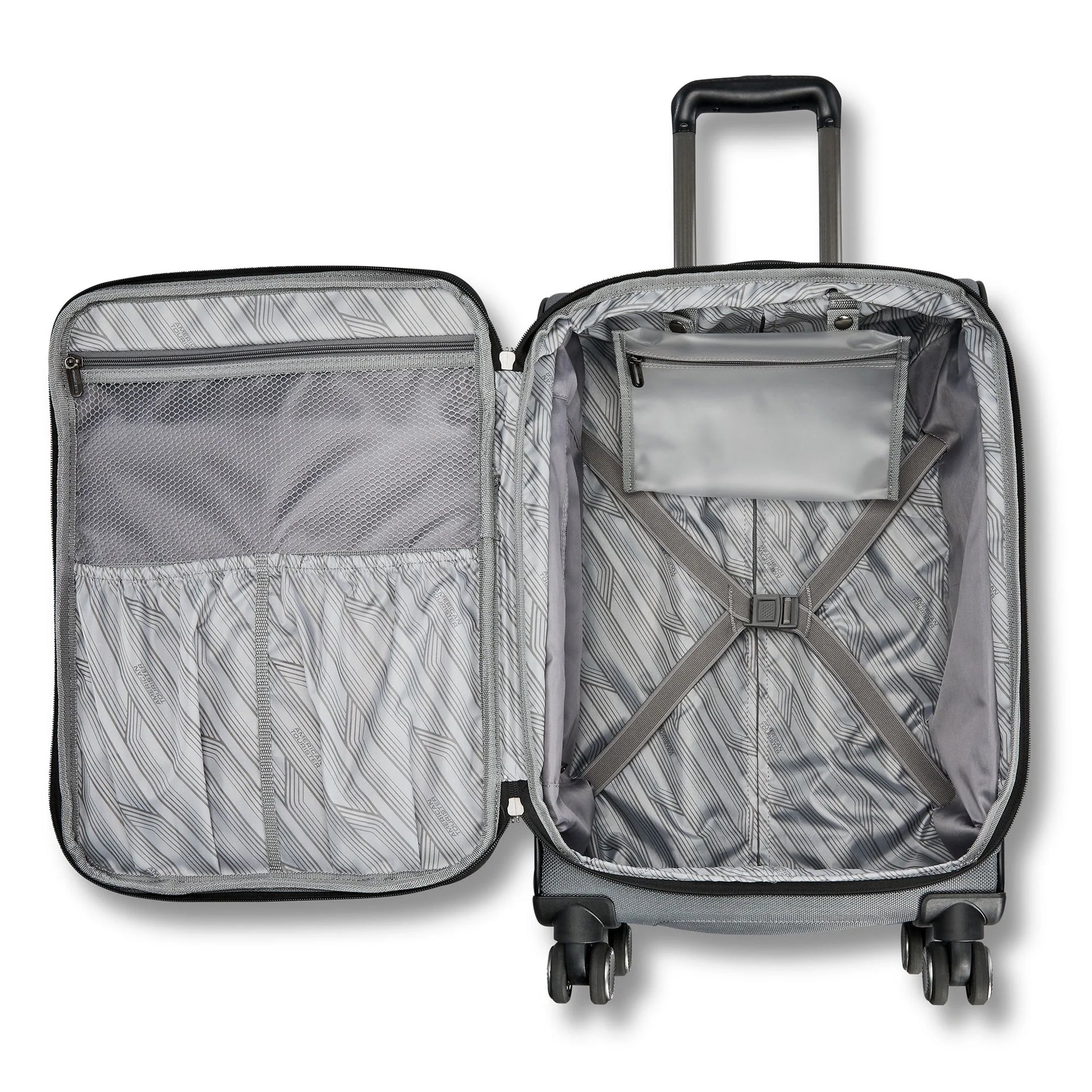 Open Box American Tourister Dash XLT 2 piece Softside Spinner Luggage Set - (20/28) Graphite