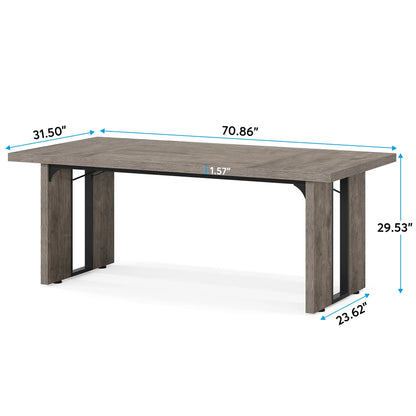 Tribesigns 70.9 Inch Executive Computer Desk, Large Study Writing Table for Home Office, Grey