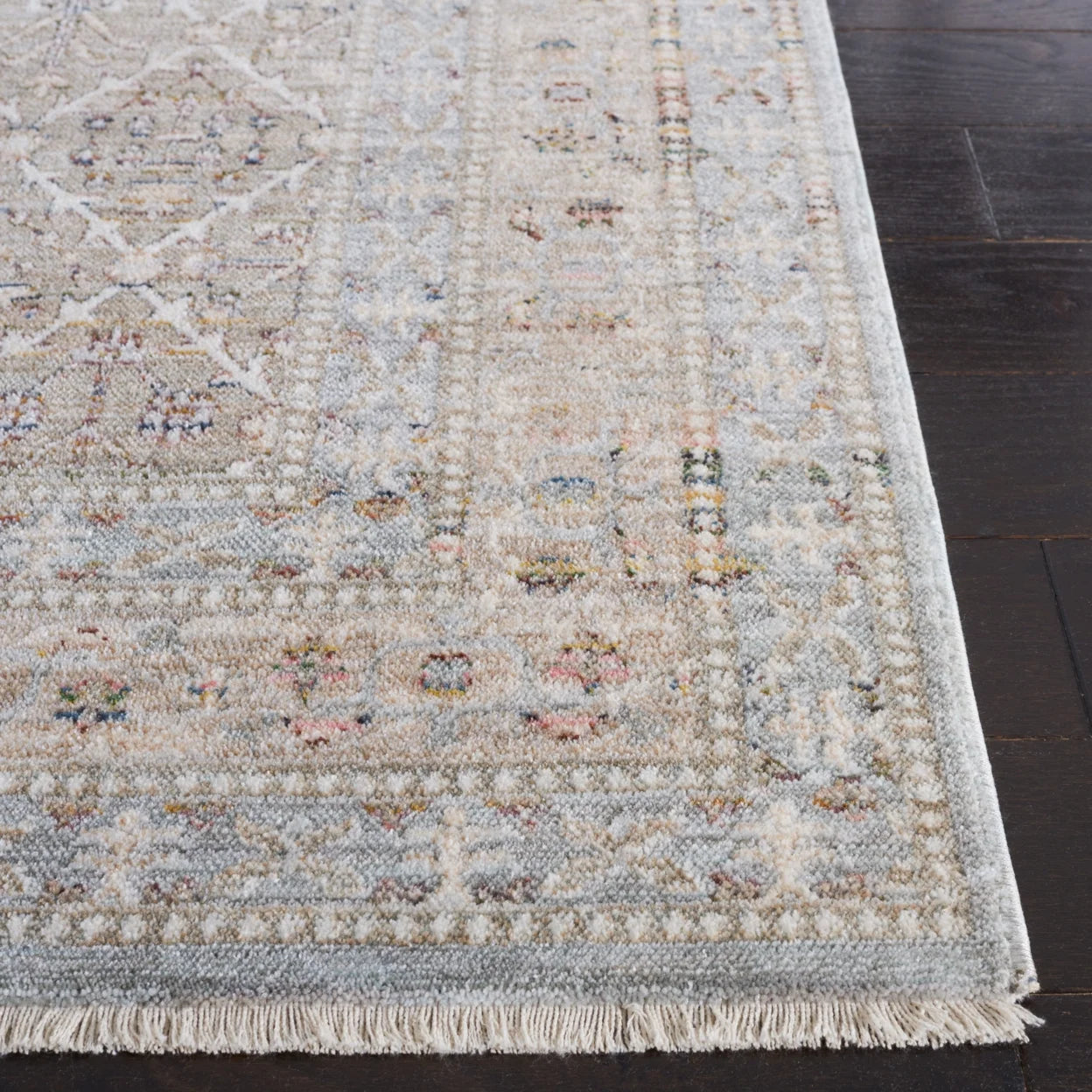 SAFAVIEH Princeton Ema Geometric Area Rug, Ivory/Blue, 8' x 10'