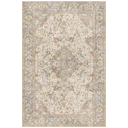 Apache Chenille Area Rug, Rosetta Beige, 6' x 9'