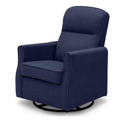 Delta Children Clair Slim Nursery Glider Swivel Rocker Chair. Navy